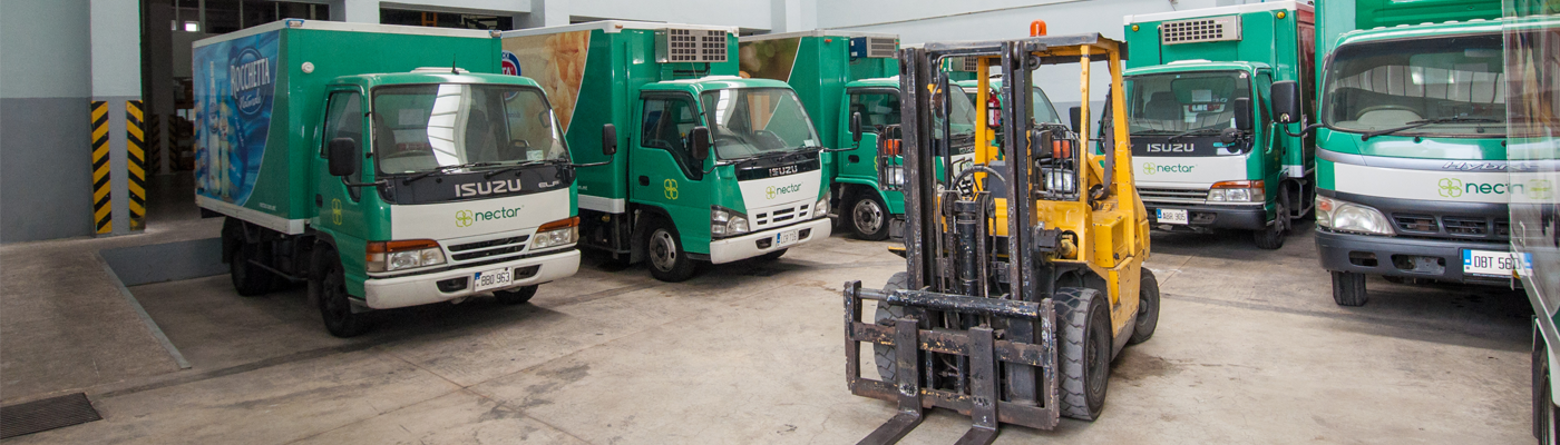 Nectar Delivery Trucks Parked